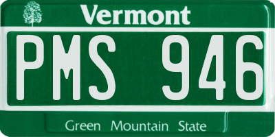 VT license plate PMS946