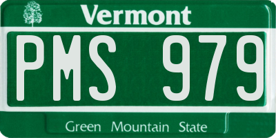 VT license plate PMS979