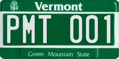 VT license plate PMT001