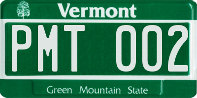 VT license plate PMT002