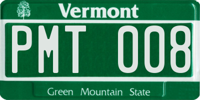 VT license plate PMT008
