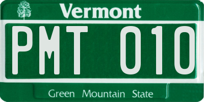 VT license plate PMT010