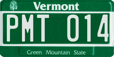 VT license plate PMT014
