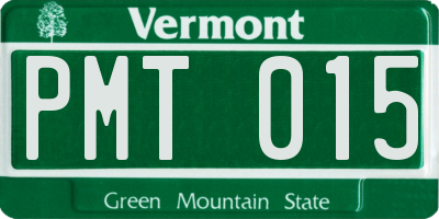 VT license plate PMT015