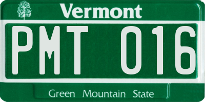 VT license plate PMT016