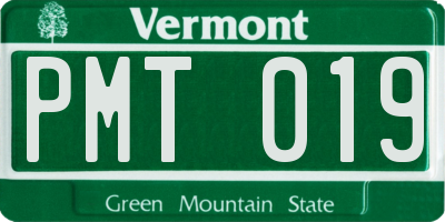 VT license plate PMT019