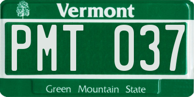 VT license plate PMT037