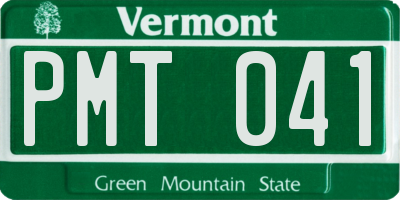 VT license plate PMT041