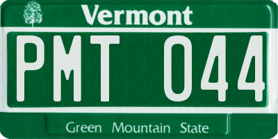 VT license plate PMT044