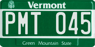 VT license plate PMT045