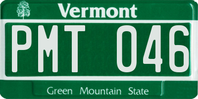 VT license plate PMT046