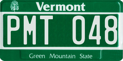VT license plate PMT048