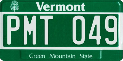 VT license plate PMT049