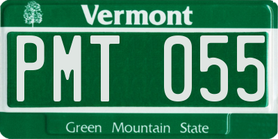 VT license plate PMT055