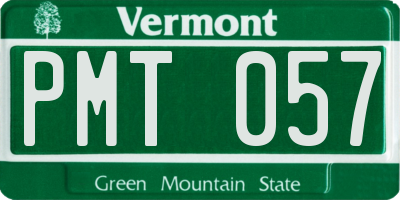 VT license plate PMT057