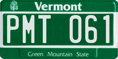 VT license plate PMT061