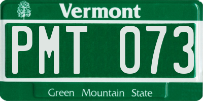 VT license plate PMT073