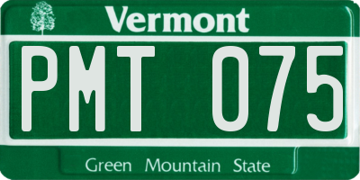 VT license plate PMT075
