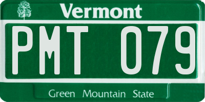 VT license plate PMT079