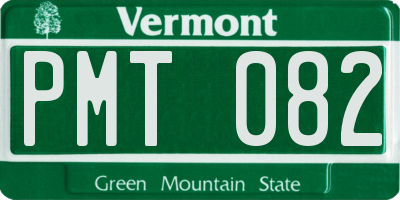 VT license plate PMT082