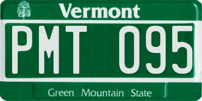 VT license plate PMT095