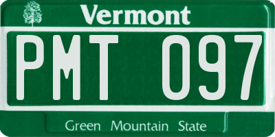 VT license plate PMT097