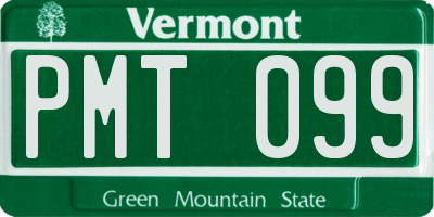 VT license plate PMT099