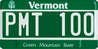 VT license plate PMT100