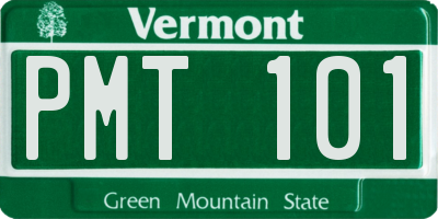 VT license plate PMT101