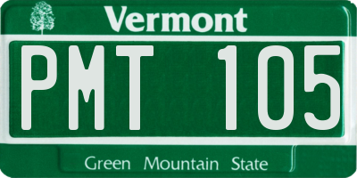 VT license plate PMT105