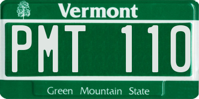 VT license plate PMT110