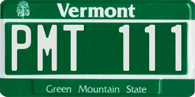 VT license plate PMT111