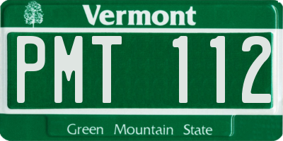 VT license plate PMT112