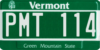 VT license plate PMT114