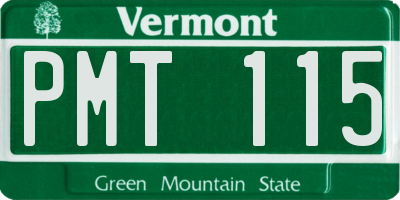 VT license plate PMT115
