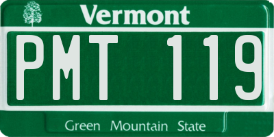 VT license plate PMT119