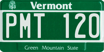 VT license plate PMT120