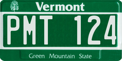 VT license plate PMT124