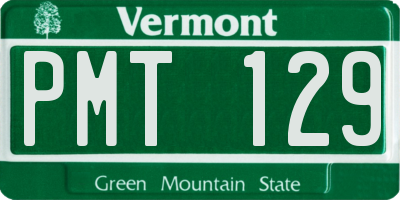 VT license plate PMT129