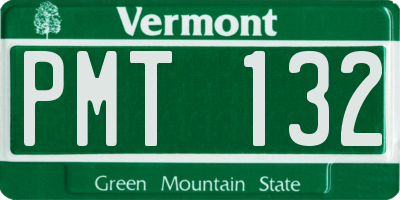 VT license plate PMT132