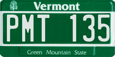 VT license plate PMT135