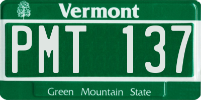 VT license plate PMT137