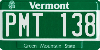 VT license plate PMT138