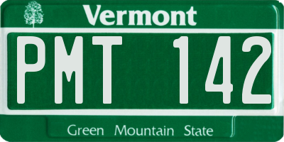 VT license plate PMT142