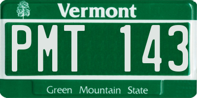 VT license plate PMT143