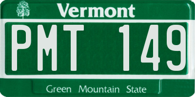 VT license plate PMT149