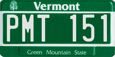 VT license plate PMT151