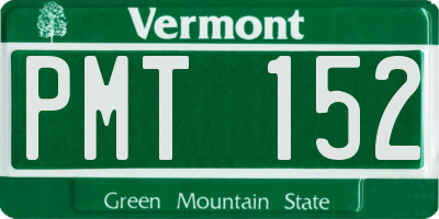 VT license plate PMT152