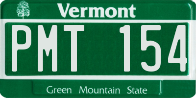 VT license plate PMT154