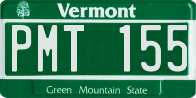 VT license plate PMT155